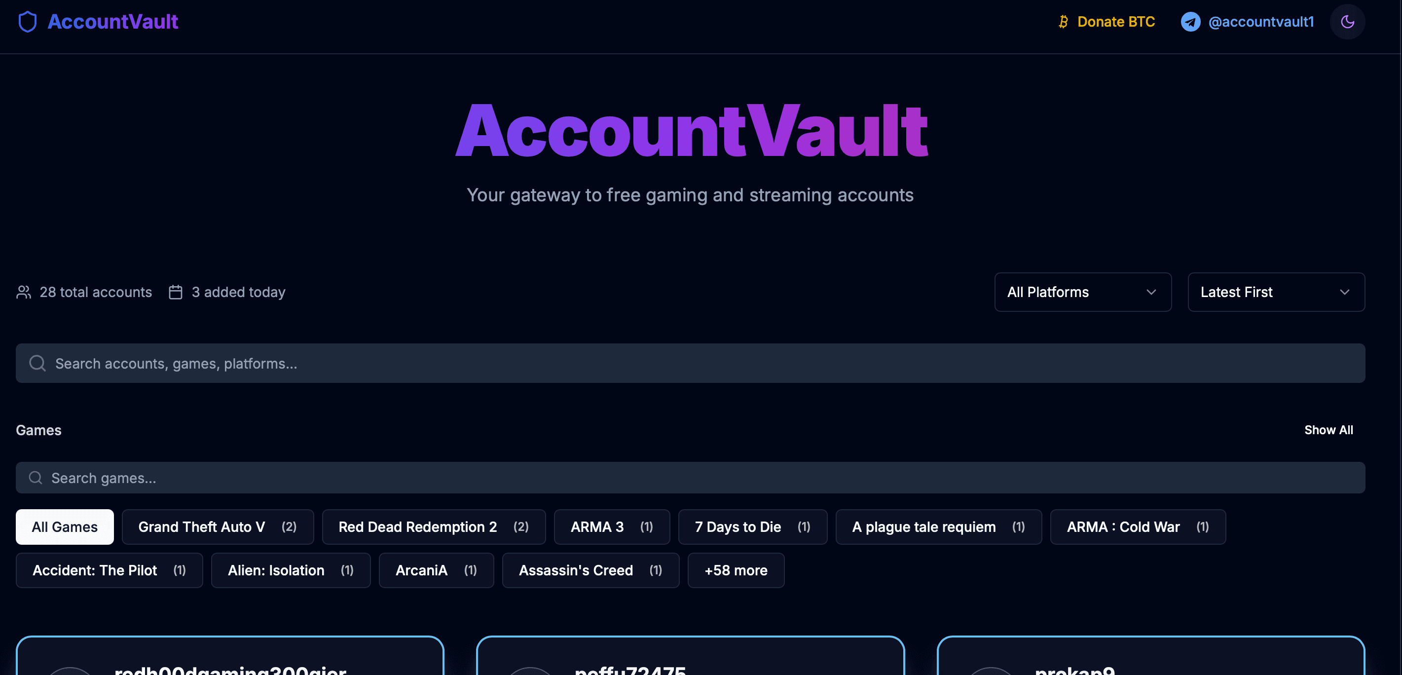 Account Vault